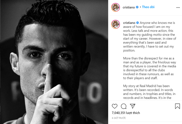Ronaldo tức giận viết tâm thư: Tôi không cho phép mọi người đùa giỡn với tên tuổi của tôi - Ảnh 1.