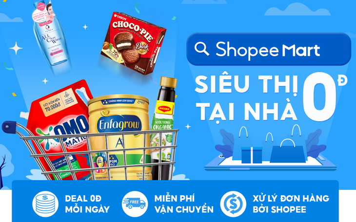 Nhiều ưu đãi giảm giá đến 50% cho nhóm hàng tiêu dùng thiết yếu tại Shopee Mart