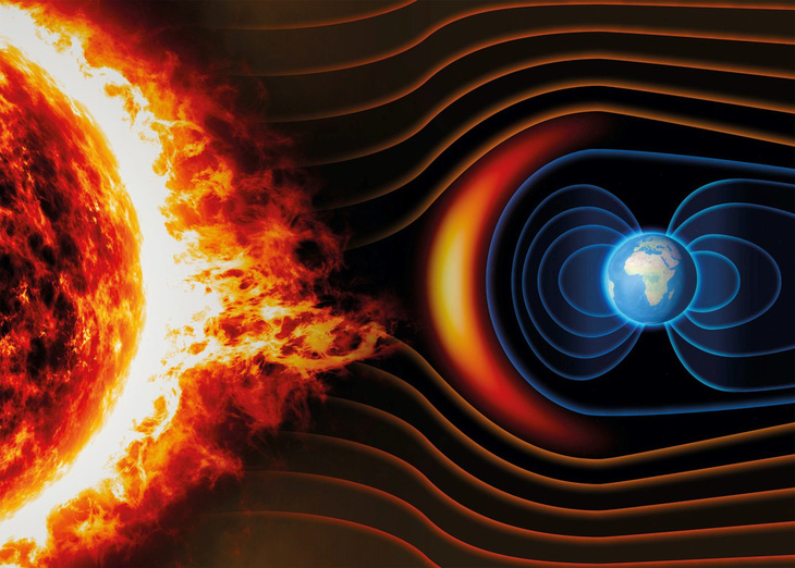 Gió Mặt Trời vận tốc 400km/giây gây ra vết nứt trên từ trường Trái Đất - Ảnh 1.