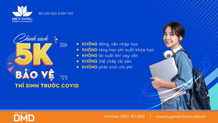 Trường ĐH Công nghệ Miền Đông hỗ trợ thí sinh nhập học trực tuyến 5 Không - Ảnh 1.