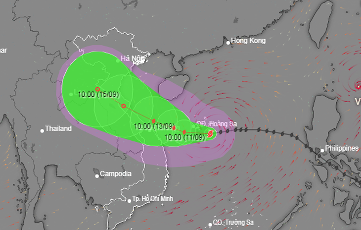 Từ đêm nay 10-9, Quảng Trị đến Quảng Ngãi sẽ có mưa to do bão số 5 - Ảnh 2.