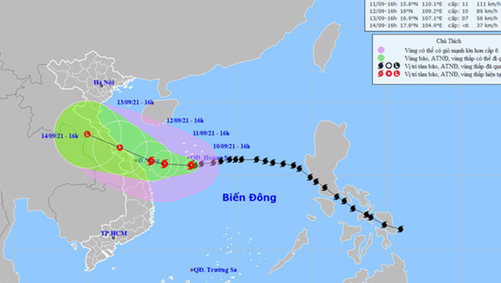 3 tàu cá mất liên lạc, bão số 5 cách bờ biển Quảng Trị - Quảng Nam 380km - Ảnh 1.