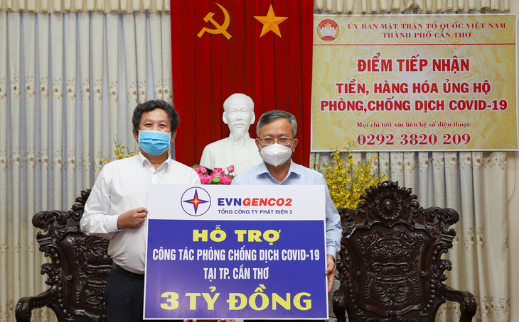 EVNGENCO2 ủng hộ 3 tỉ đồng Cần Thơ phòng, chống dịch COVID-19 - Ảnh 1.