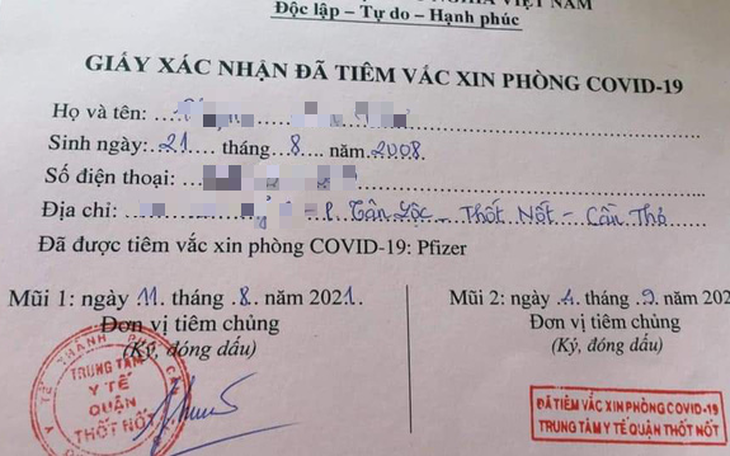 Đình chỉ giám đốc trung tâm và nhân viên y tế quận vụ tiêm vắc xin COVID-19 trẻ 13 tuổi