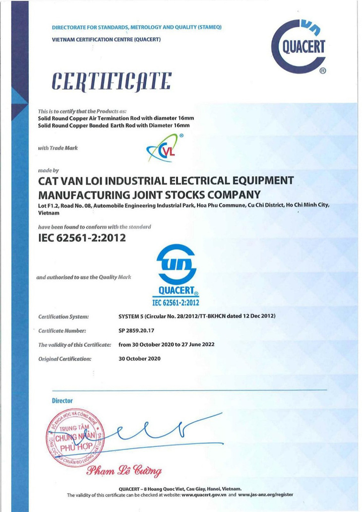 Cát Vạn Lợi sản xuất hộp kiểm tra điện trở tiếp địa đạt chuẩn IEC 62561 - Ảnh 2.