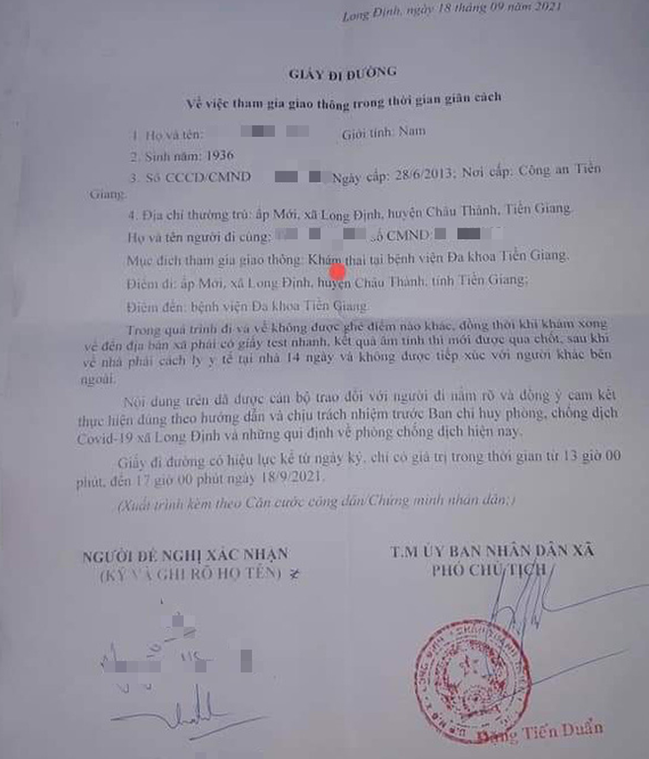 Cụ ông 85 tuổi được cấp giấy đi đường để... khám thai - Ảnh 1.