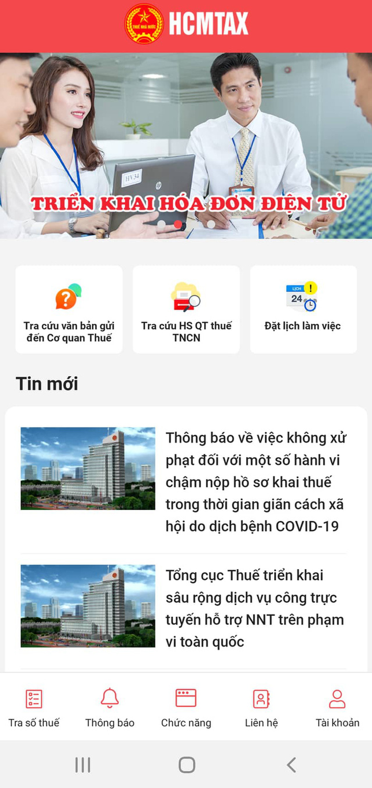 Cơ quan thuế ra mắt app ‘giao tiếp’ với người nộp thuế - Ảnh 1.
