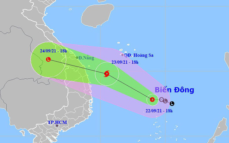 Áp thấp nhiệt đới trên Biển Đông có khả năng thành bão, hướng vào Trung Trung Bộ