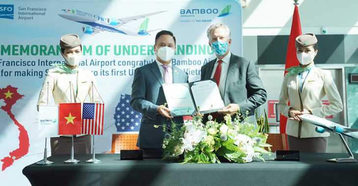 Bamboo Airways đón chuyến bay thẳng không dừng Việt - Mỹ đầu tiên tại sân bay San Francisco - Ảnh 3.