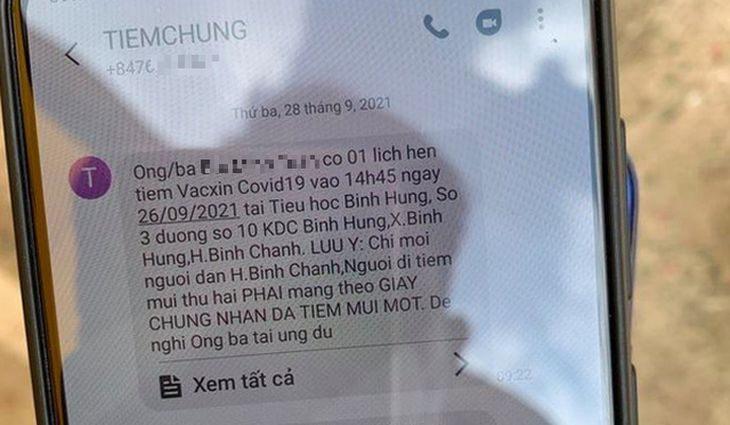 Phát hiện 11 người tạo tin nhắn giả để đi tiêm vắc xin ngừa COVID-19 - Ảnh 1.