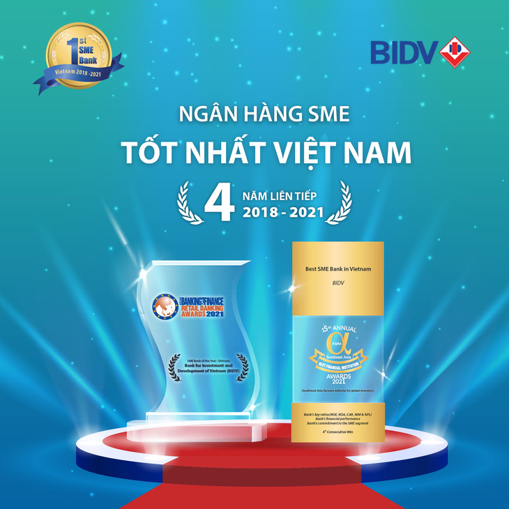 BIDV liên tiếp 4 lần nhận giải ‘Ngân hàng SME tốt nhất Việt Nam’ - Ảnh 1.