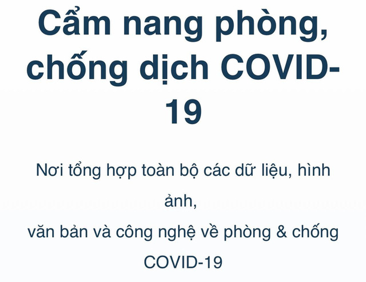 Tìm thông tin bằng Cẩm nang điện tử phòng, chống dịch COVID-19 - Ảnh 1.