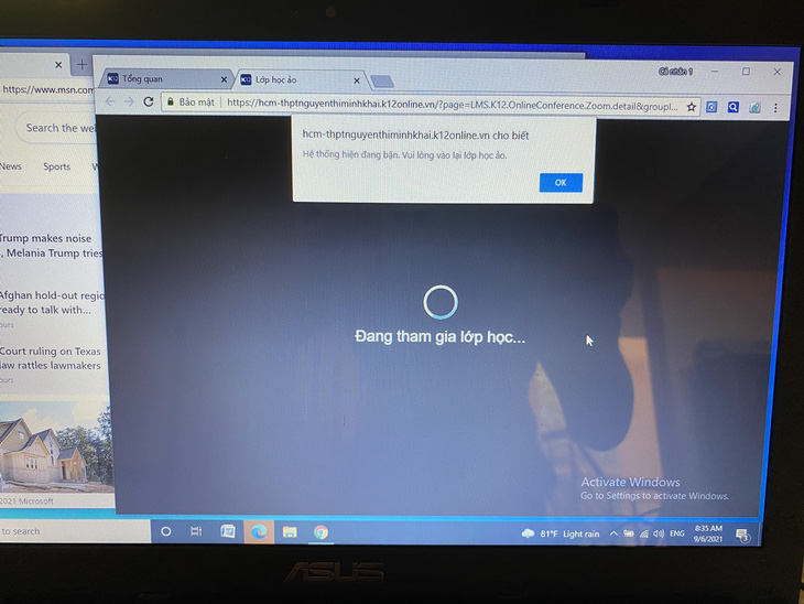Toát mồ hôi vì máy quay mòng mòng trong ngày đầu học trực tuyến - Ảnh 1.