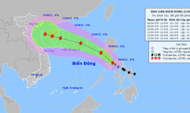 Bão Conson vào Biển Đông đêm nay, bão Chanthu mạnh hơn đe dọa tiếp - Ảnh 1.