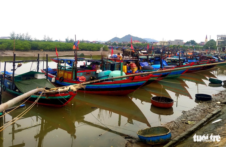 Ngư dân đưa thuyền vào bờ, nông dân xuống đồng gặt lúa chạy bão số 5 - Ảnh 1.