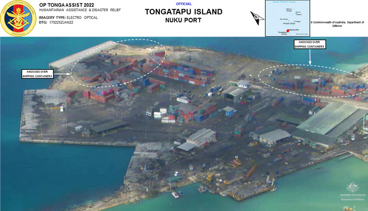 Tonga cập nhật thiệt hại thảm họa kép: Nhà cửa trên 1 đảo nhỏ bị quét sạch - Ảnh 2.