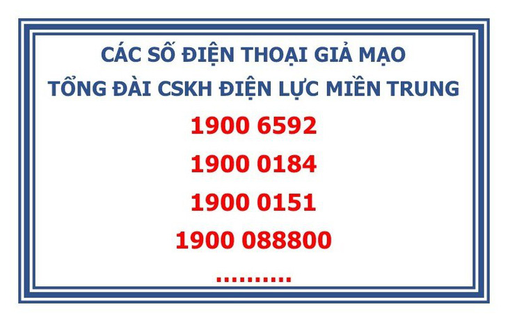 Lập 4 đầu số giả tổng đài ngành điện để lừa thu phí với giá cắt cổ - Ảnh 1.