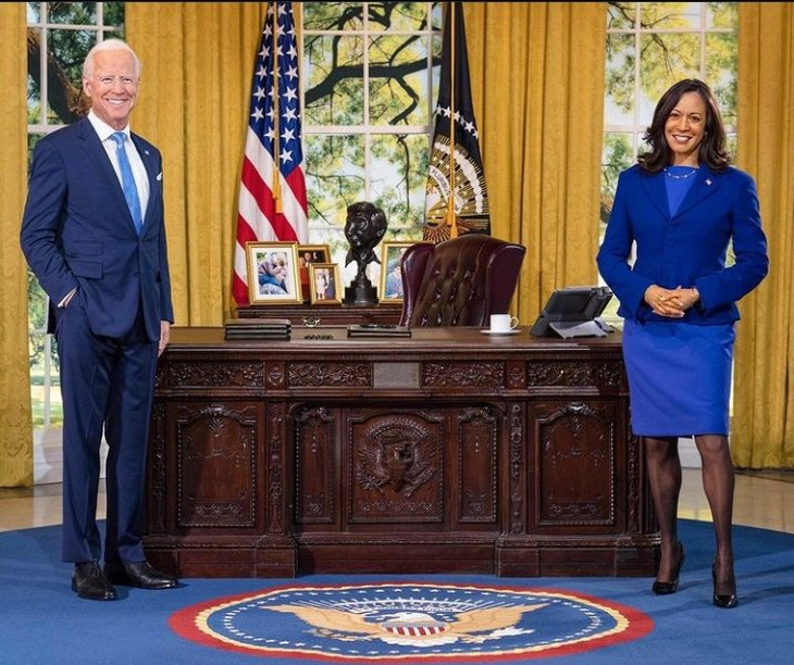 Công bố tượng sáp của Tổng thống Biden, Phó tổng thống Harris - Ảnh 1.