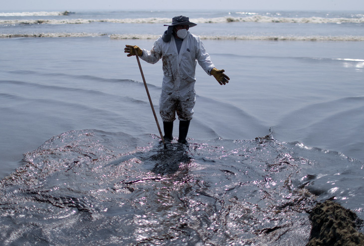 Tràn dầu do sóng thần Tonga gây ‘thảm họa sinh thái’ ở Peru - Ảnh 4.