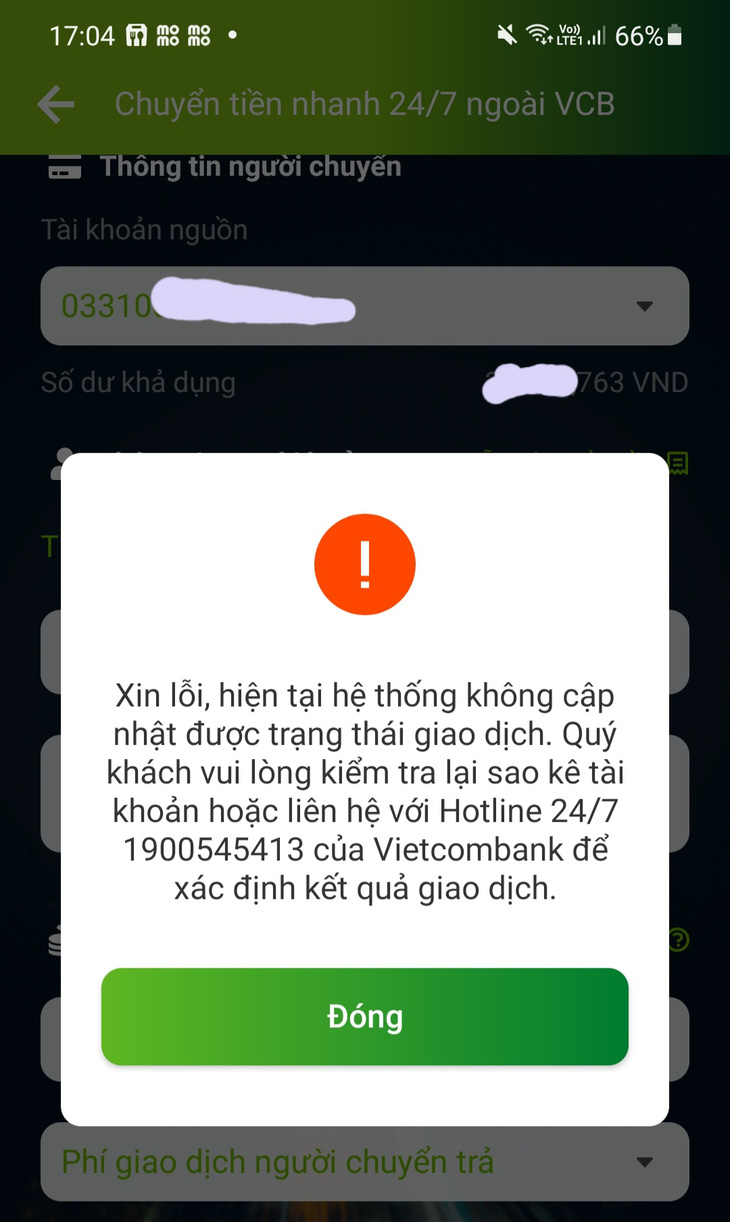 Tết sát nút, app ngân hàng lại liên tục báo lỗi - Ảnh 1.