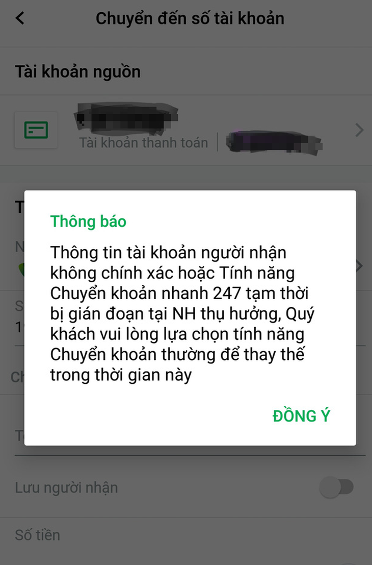 Chuyển tiền Internet banking vẫn tắc nghẽn nhiều giờ liên lục - Ảnh 1.