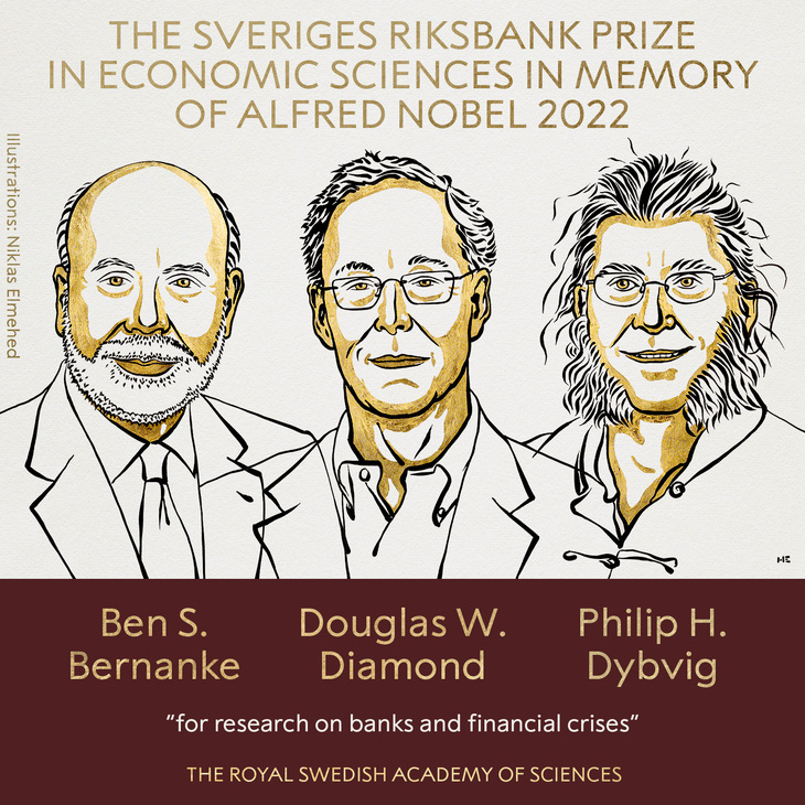 Nobel Kinh tế được trao cho nghiên cứu về ngân hàng và khủng hoảng kinh tế - Ảnh 1.