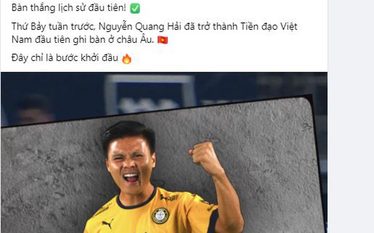 Pau FC đăng video Quang Hải ghi bàn và tuyên bố: 