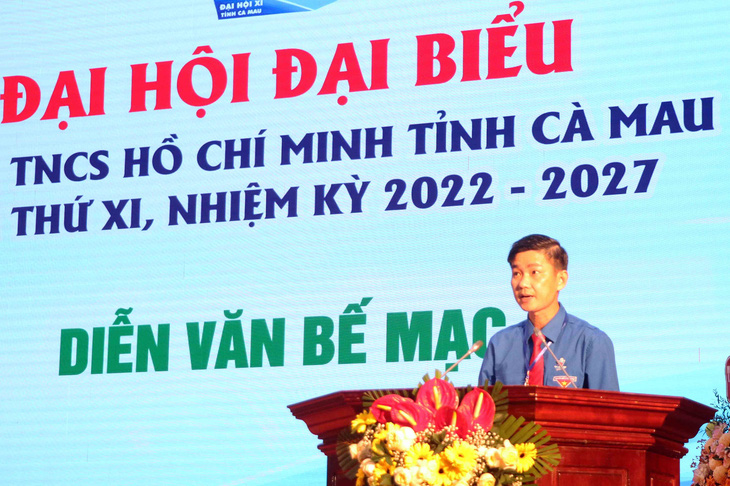 Anh Nguyễn Hoàng Đạo tái đắc cử bí thư Tỉnh Đoàn Cà Mau - Ảnh 1.