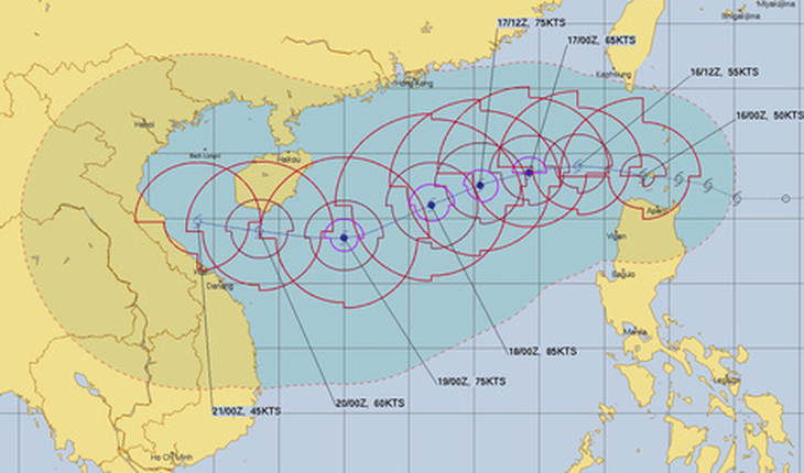 Bão Nesat tối nay vào Biển Đông, dự báo sẽ giảm cấp khi vào gần đất liền Bắc Trung Bộ - Ảnh 2.