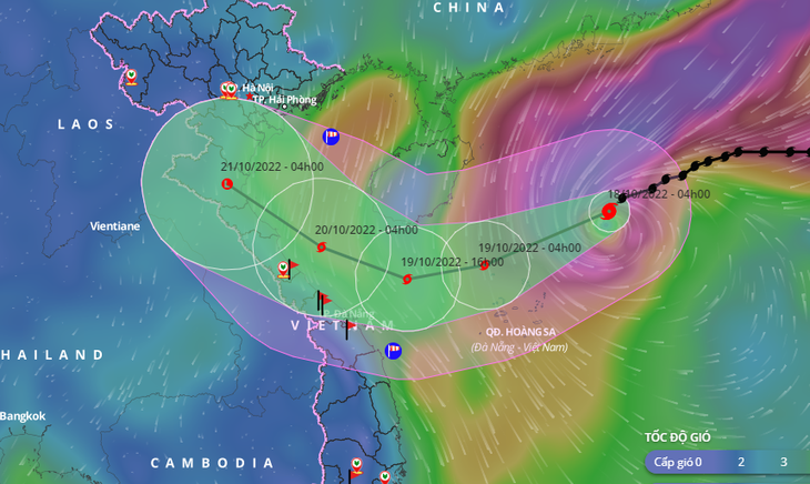 Bão số 6 mạnh cấp 12-13, giật cấp 15, ngày 20-10 tâm bão rất gần Quảng Bình, Hà Tĩnh - Ảnh 1.