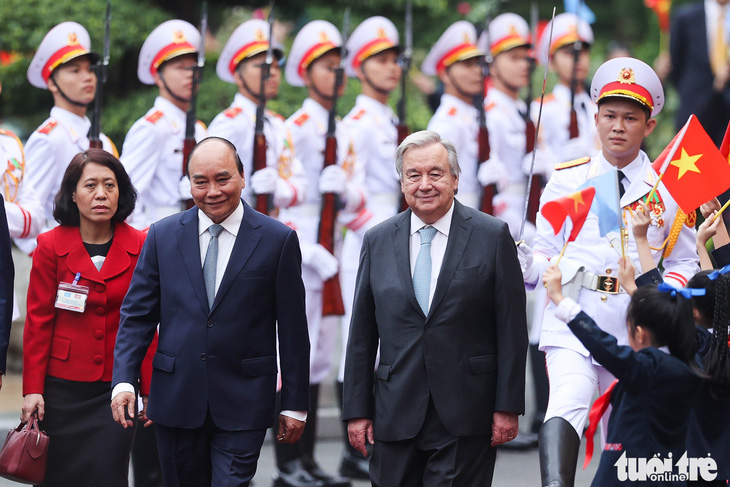 Chủ tịch nước đón và hội đàm với Tổng thư ký Liên Hiệp Quốc Antonio Guterres - Ảnh 2.