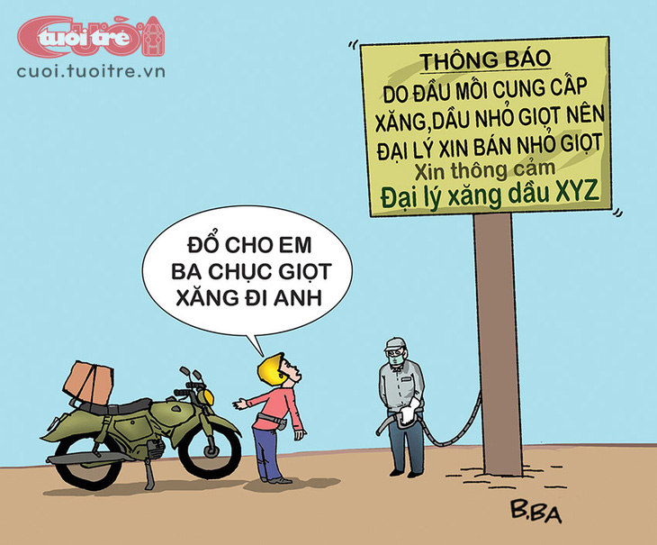 Mua xăng theo đơn vị... giọt - Ảnh 1.