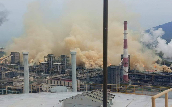 Quạt thông khí tại Formosa Hà Tĩnh gặp sự cố, khói đục bốc ngút trời