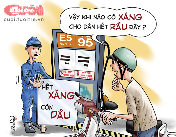 Hết xăng còn... rầu - Ảnh 1.