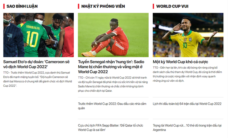 Tuổi Trẻ Online ra mắt chuyên mục World Cup 2022 - Ảnh 2.