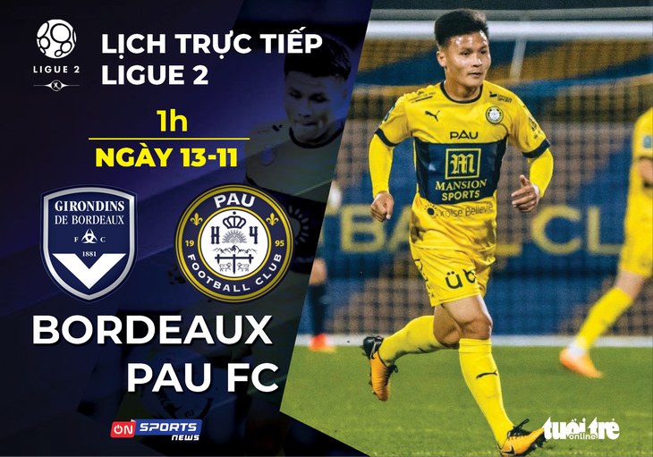Lịch trực tiếp Pau FC - Bordeaux, Quang Hải ra sân? - Ảnh 1.