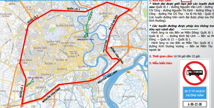 Trình phương án hạn chế xe khách giường nằm vào nội đô TP.HCM - Ảnh 1.