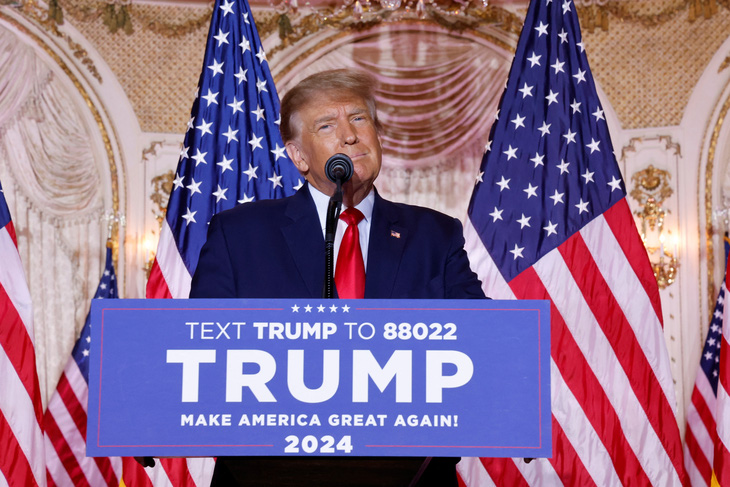 Ông Trump tuyên bố tái tranh cử tổng thống Mỹ năm 2024 - Ảnh 1.