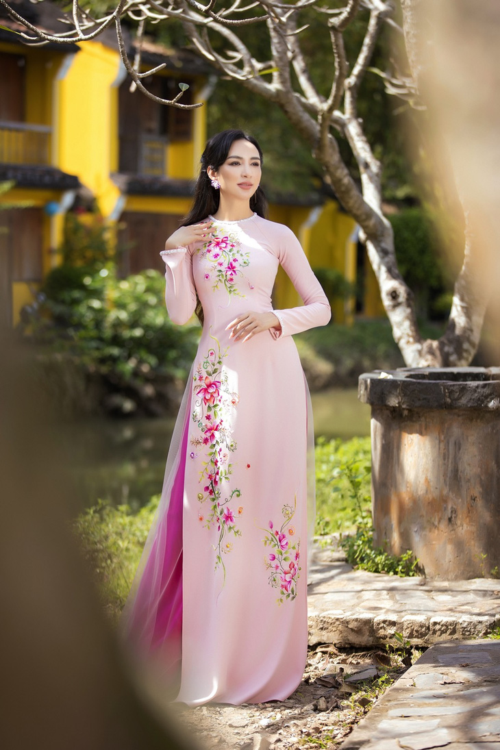 Hoa hậu Ngọc Diễm duyên dáng trong tà áo dài Minh Châu sau kết thúc nhiệm kỳ 14 năm - Ảnh 3.