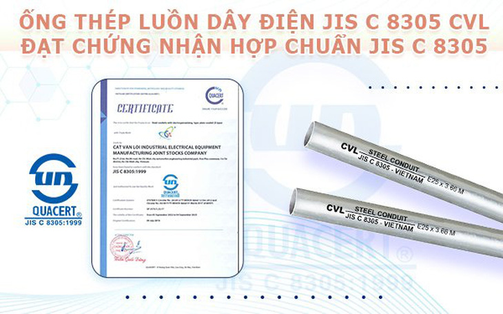 Cát Vạn Lợi sản xuất ống thép luồn dây điện chuẩn JIS C 8305 - Ảnh 1.