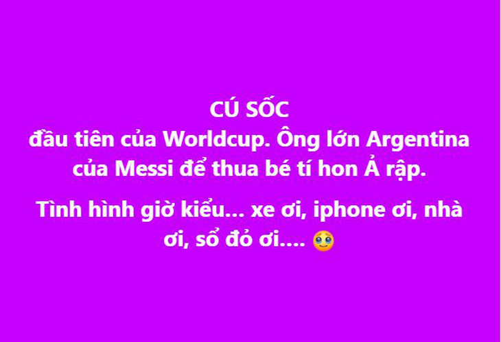 Dân mạng hài hước: Messi và Argentina cũng ngang Việt Nam chứ mấy - Ảnh 8.