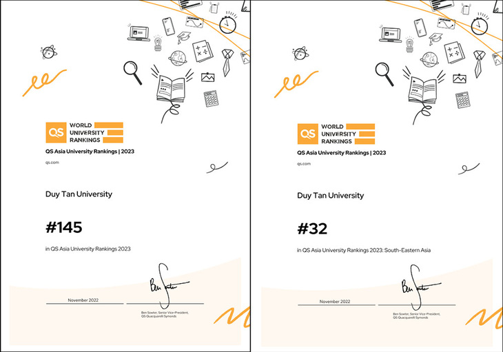 ĐH Duy Tân thăng hạng trên QS Asia University Rankings 2023 - Ảnh 3.