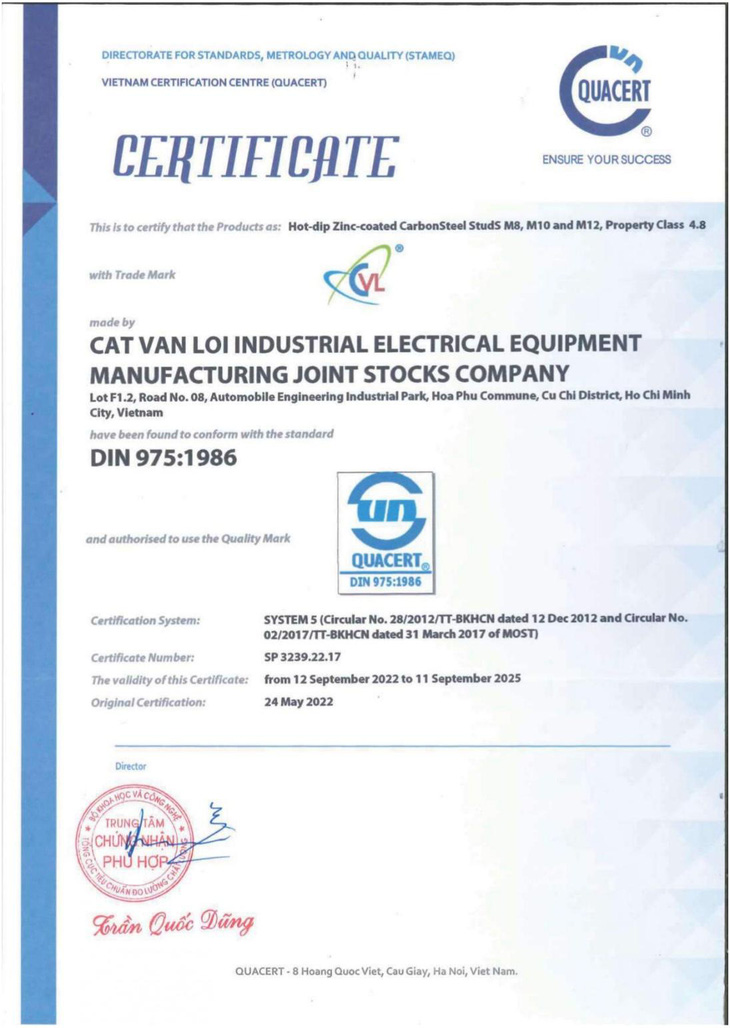 Hệ treo giá đỡ cơ điện - ty ren CVL đạt chứng nhận hợp chuẩn DIN 975 - Ảnh 2.