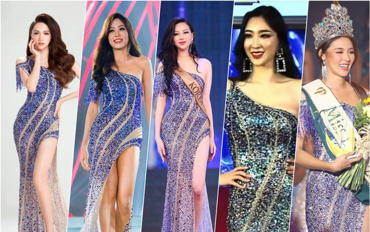 Phát hiện thú vị: Tân Miss Earth 2022 mặc lại đầm dạ hội của Hương Giang, Bùi Phương Nga