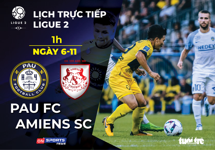 Lịch thi đấu của Pau FC gặp Amiens, Quang Hải ra sân? - Ảnh 1.