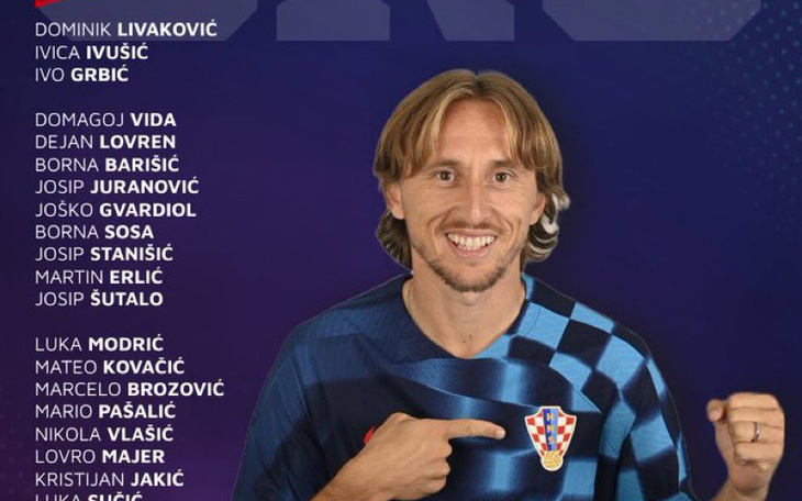 Croatia mang theo Modric và 7 