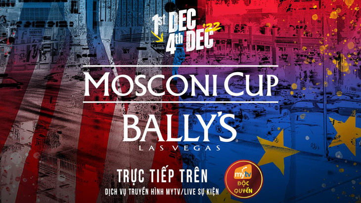 Giải Bi-a Pool Mosconi Cup 2022 trực tiếp và độc quyền trên Truyền hình MyTV - Ảnh 1.