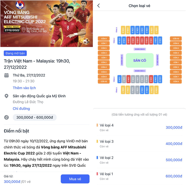 Ảnh hưởng bởi World Cup, vé xem đội tuyển Việt Nam thi đấu sân nhà AFF Cup 2022 bán chậm - Ảnh 1.