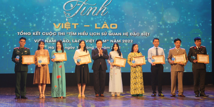 12 giải nhất thi Tìm hiểu lịch sử quan hệ đặc biệt Việt Nam - Lào, Lào - Việt Nam - Ảnh 1.