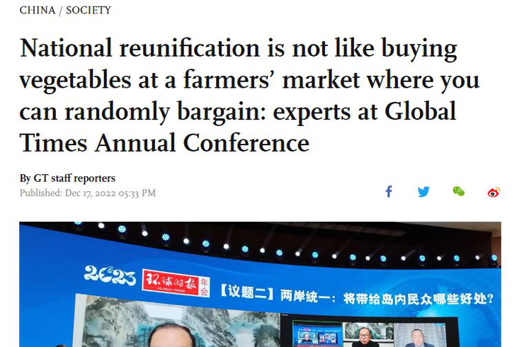 Chuyên gia Trung Quốc: Thống nhất Đài Loan đâu phải ra chợ mua rau mà được phép mặc cả - Ảnh 2.
